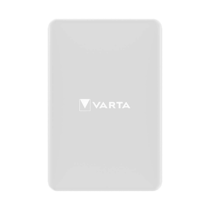 Varta Mag Pro trådlös powerbank 5.000 mAh - vit utgåva i gruppen SMARTPHONE & SURFPLATTOR / Laddare & Kablar / Powerbanks hos TP E-commerce Nordic AB (D23779)
