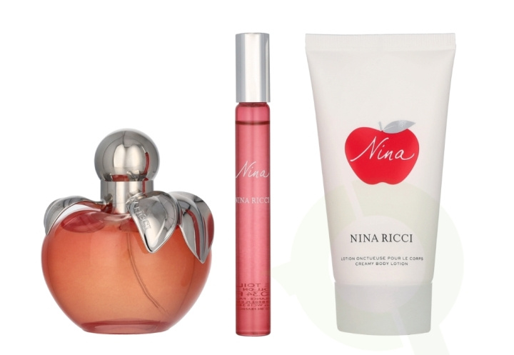 Nina Ricci Nina Giftset 165 ml Edt Spray 80ml/Body Lotion 75ml/Edt Rollerball 10ml i gruppen SKÖNHET & HÄLSA / Doft & Parfym / Parfym / Parfym för henne hos TP E-commerce Nordic AB (D24062)