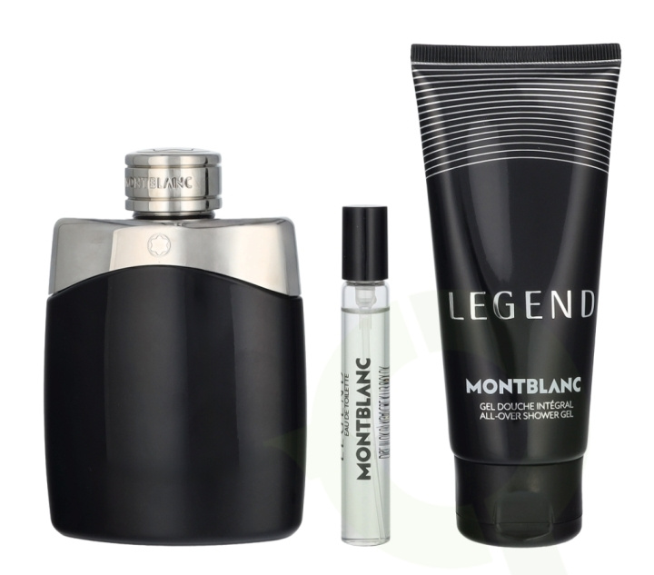 Mont Blanc Legend Giftset 207.5 ml Edt Spray 100ml/Edt Spray 7,5ml/Shower Gel 100ml i gruppen SKÖNHET & HÄLSA / Doft & Parfym / Parfym / Parfym för honom hos TP E-commerce Nordic AB (D24113)