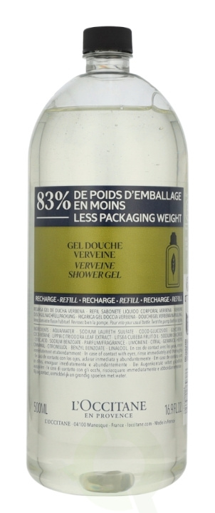 L\'Occitane Douche Gel Verveine Recharge Refill 500 ml i gruppen SKÖNHET & HÄLSA / Hudvård / Kroppsvård / Bad & Duschcreme hos TP E-commerce Nordic AB (D24123)