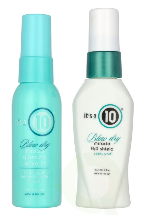 It\'s a 10 Blow Dry Gloss & Shield Duo Set 118.2 ml Leave-in 59,1ml/H2O Shield 59,1ml i gruppen SKÖNHET & HÄLSA / Hår & Styling / Hårvårdsprodukter / Schampo hos TP E-commerce Nordic AB (D24153)