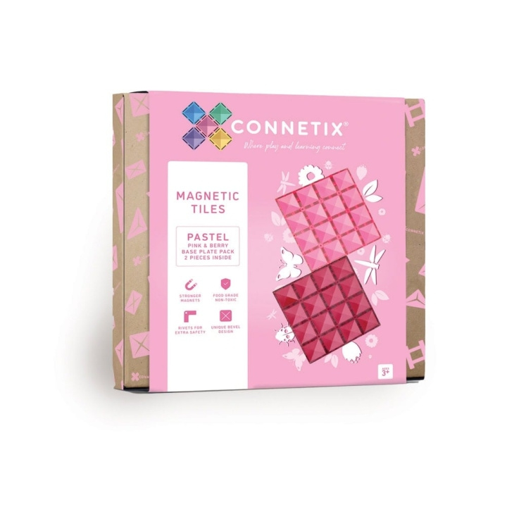 Connetix Basplatta - Pastellrosa och bär - (CT-P-PB002-BP) i gruppen LEKSAKER, BARN- & BABYPRODUKTER / Leksaker / Lekset hos TP E-commerce Nordic AB (D24234)