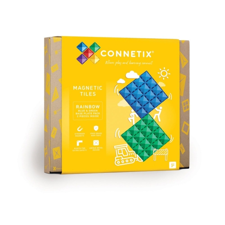 Connetix Basplatta - regnbågsblå och grön (CT-R-BG002-BP) i gruppen LEKSAKER, BARN- & BABYPRODUKTER / Leksaker / Lekset hos TP E-commerce Nordic AB (D24235)