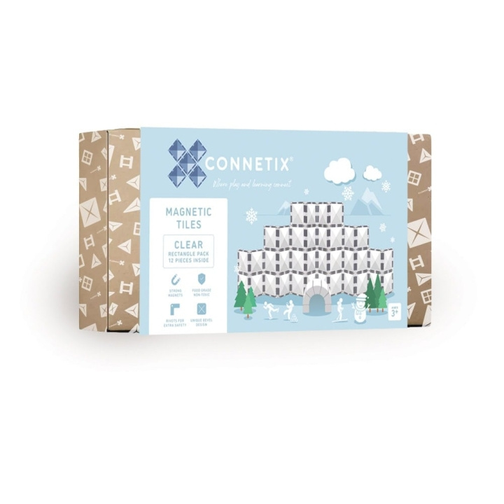 Connetix Rektangelförpackning - 12 delar - Klar (CT-C-00012-RE) i gruppen LEKSAKER, BARN- & BABYPRODUKTER / Leksaker / Barnpussel hos TP E-commerce Nordic AB (D24237)