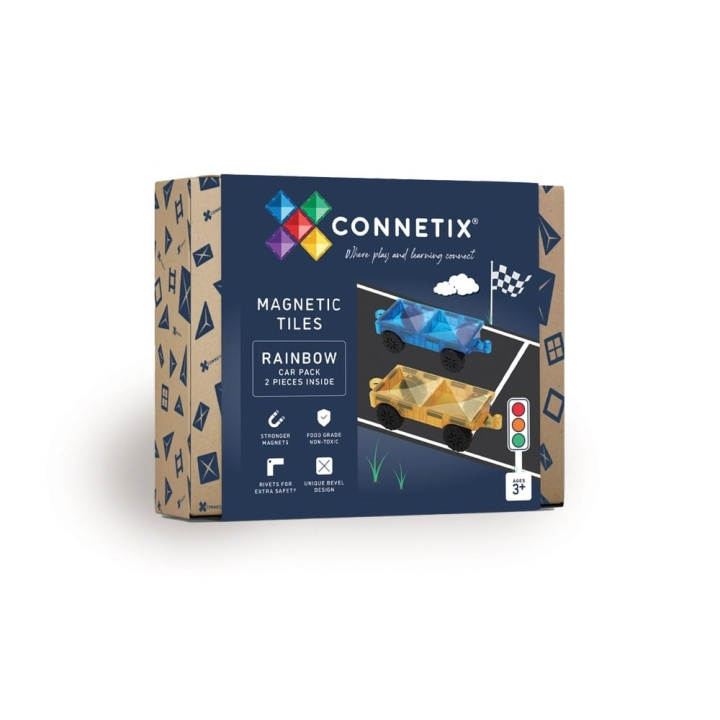 Connetix Regnbågsbilpaket 2 delar - (CT-R-00002-CA) i gruppen LEKSAKER, BARN- & BABYPRODUKTER / Leksaker / Lekset hos TP E-commerce Nordic AB (D24244)