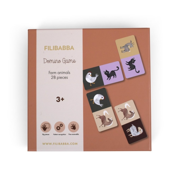 Filibabba Dominospel - Bondgårdsdjur - (FI-02769) i gruppen LEKSAKER, BARN- & BABYPRODUKTER / Spel / Barnspel hos TP E-commerce Nordic AB (D24260)