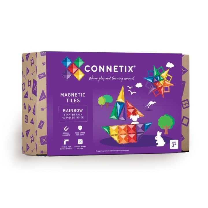 Connetix Rainbow Starter Pack 60 Pieces (CT-R-00060-ST) i gruppen LEKSAKER, BARN- & BABYPRODUKTER / Leksaker / Lekset hos TP E-commerce Nordic AB (D24262)