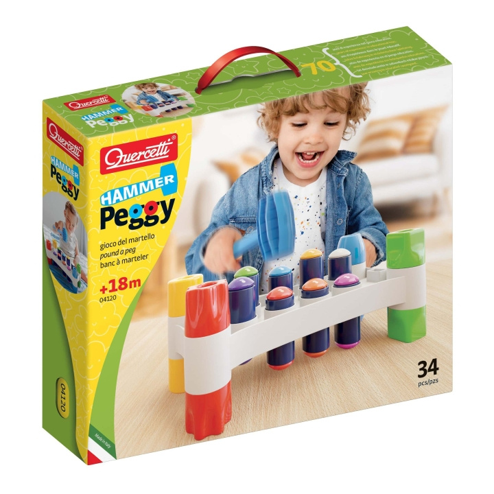 Quercetti Hammer Peggy - (QU-04120) i gruppen LEKSAKER, BARN- & BABYPRODUKTER / Spel / Sällskapsspel hos TP E-commerce Nordic AB (D24263)