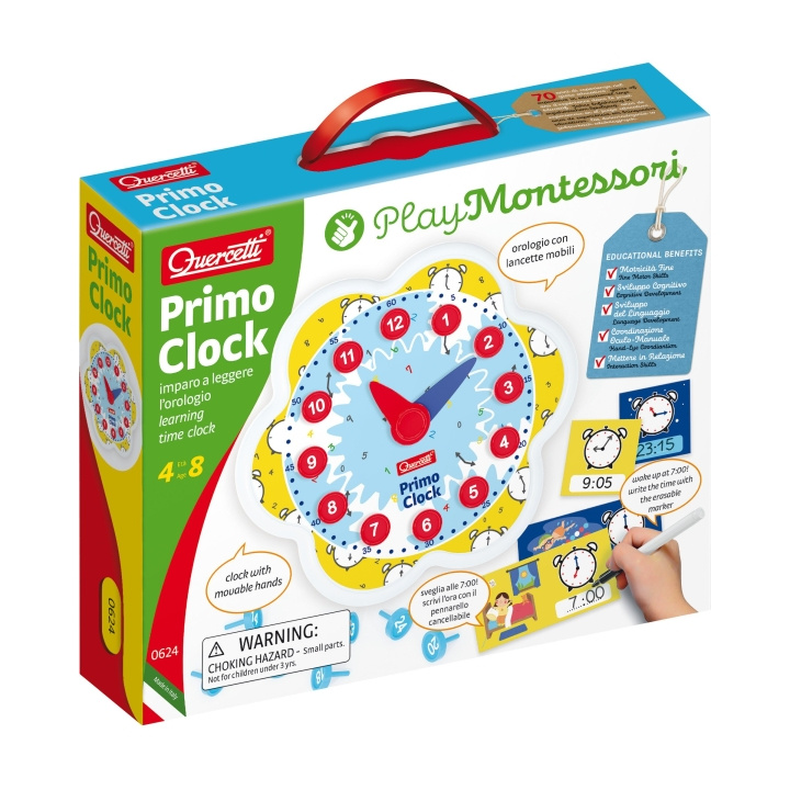 Quercetti Play Montessori Primo Klocka - (QU-0624) i gruppen LEKSAKER, BARN- & BABYPRODUKTER / Spel / Sällskapsspel hos TP E-commerce Nordic AB (D24264)