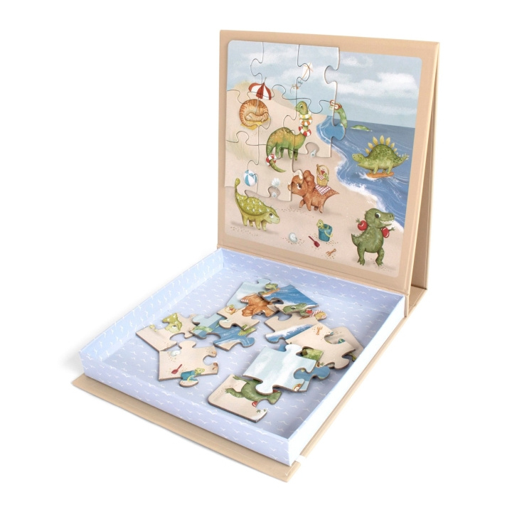 Filibabba Magnetiskt spel - Dino Beach-pussel (FI-03586) i gruppen LEKSAKER, BARN- & BABYPRODUKTER / Leksaker / Barnpussel hos TP E-commerce Nordic AB (D24306)