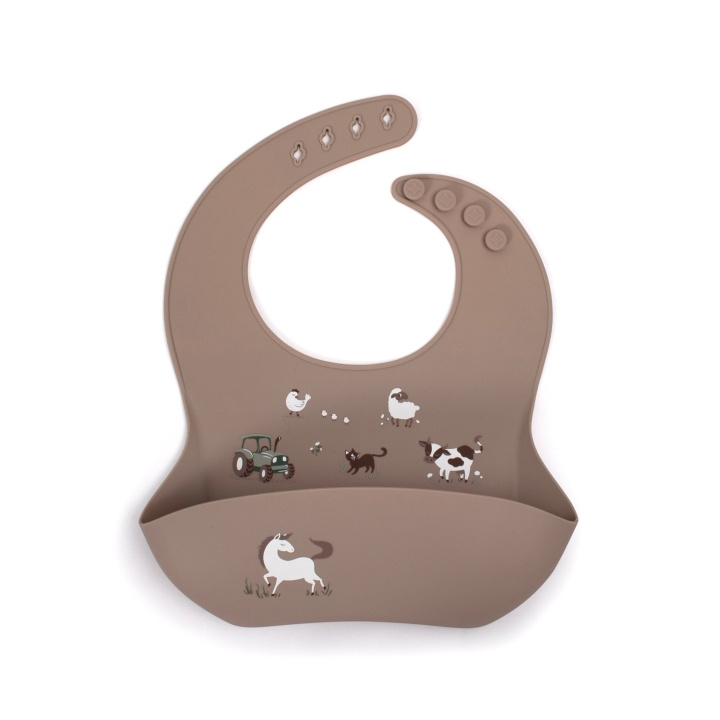 Filibabba Silikonhaklapp med tryck - Magic Farm - (FI-02746) i gruppen LEKSAKER, BARN- & BABYPRODUKTER / Äta & Dricka / Haklappar hos TP E-commerce Nordic AB (D24355)