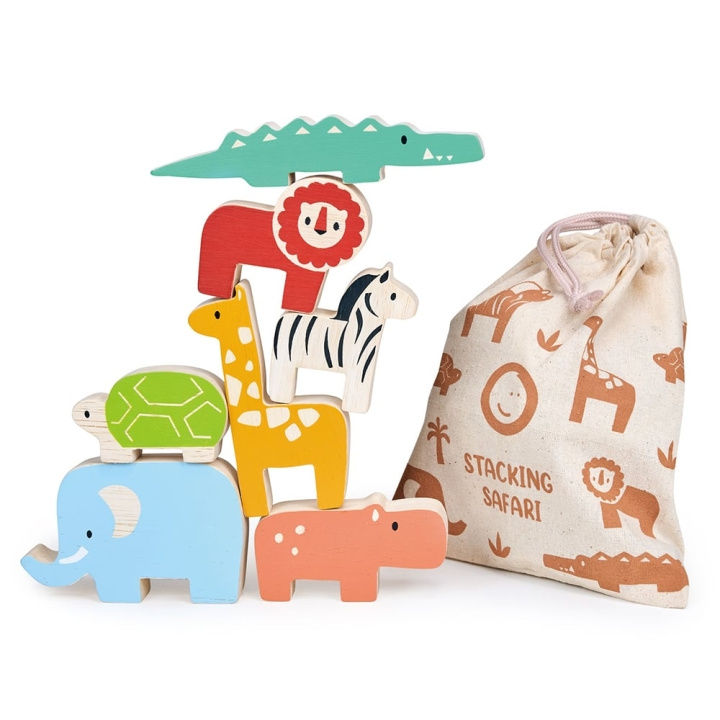 Mentari Lycklig stapling av safaridjur (MT7205) i gruppen LEKSAKER, BARN- & BABYPRODUKTER / Leksaker / Byggleksaker / Byggklossar & övriga byggleksaker hos TP E-commerce Nordic AB (D24372)