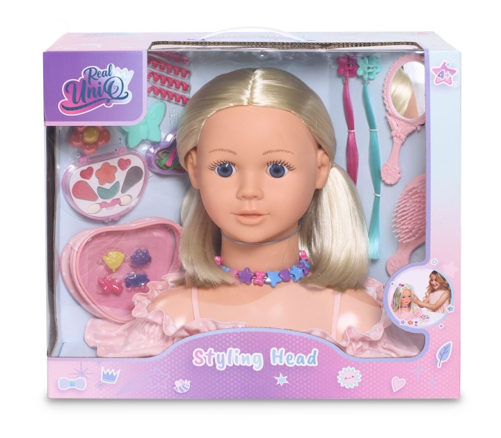 Real UniQ Stylinghuvud med hårtillbehör och kosmetikask (30561) | LEKSAKER, BARN- & BABYPRODUKTER - Leksaker - Dockor & Tillbehör | GameStuff