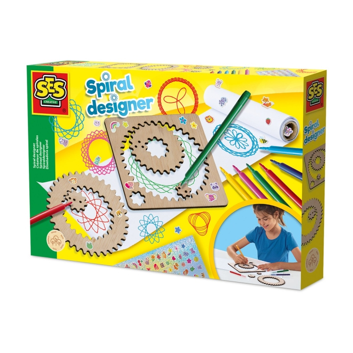 SES Creative Spiral Designer Set - Trähjul - (S14788) i gruppen LEKSAKER, BARN- & BABYPRODUKTER / Leksaker / Pyssel hos TP E-commerce Nordic AB (D24396)