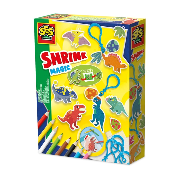 SES Creative Krympfolie - Dinosaurie nyckelringar - (S14294) i gruppen LEKSAKER, BARN- & BABYPRODUKTER / Leksaker / Pyssel hos TP E-commerce Nordic AB (D24398)