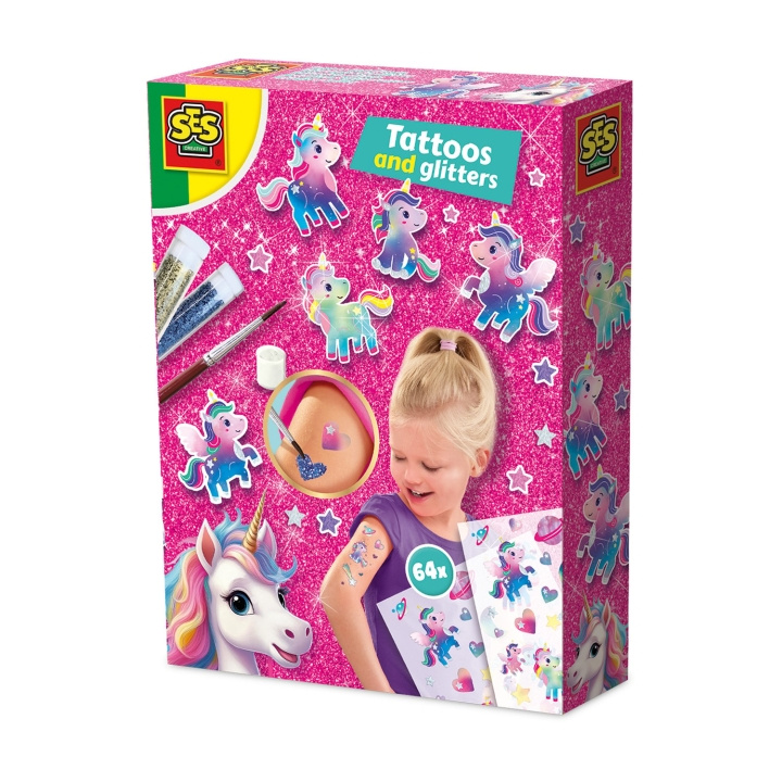 SES Creative Tattoos and Glitter Unicorn - (S14724) | LEKSAKER, BARN- & BABYPRODUKTER - Leksaker - Pyssel | GameStuff