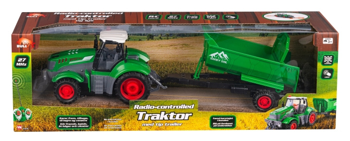 Bull R/C-traktor med släp (41616) i gruppen LEKSAKER, BARN- & BABYPRODUKTER / Radiostyrt / Övrigt radiostyrt hos TP E-commerce Nordic AB (D24505)