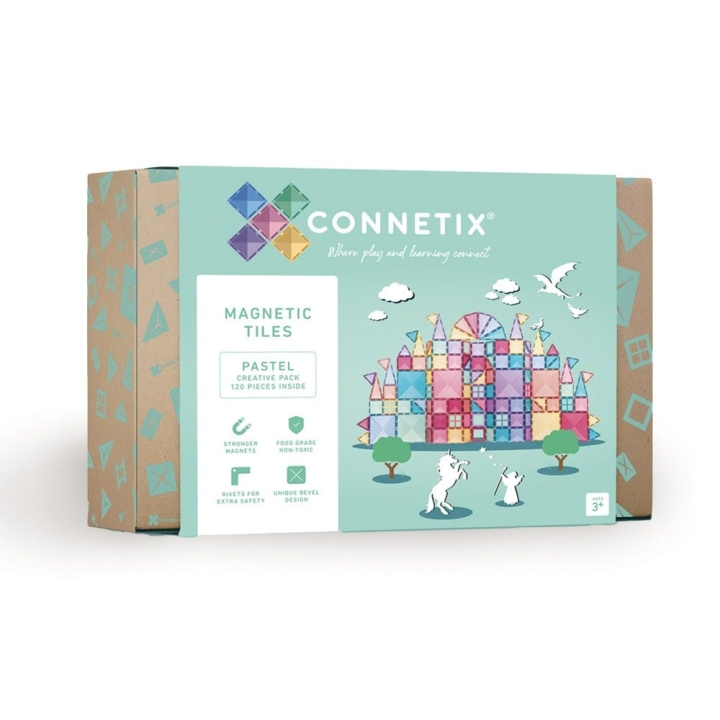 Connetix Pastel Creative Pack 120 Pieces (CT-P-00120-CR) i gruppen LEKSAKER, BARN- & BABYPRODUKTER / Leksaker / Lekset hos TP E-commerce Nordic AB (D24528)