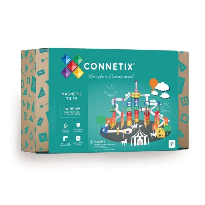 Connetix Rainbow Ball Run Pack 92 Pieces - (CT-R-00092-BR) i gruppen LEKSAKER, BARN- & BABYPRODUKTER / Leksaker / Lekset hos TP E-commerce Nordic AB (D24550)