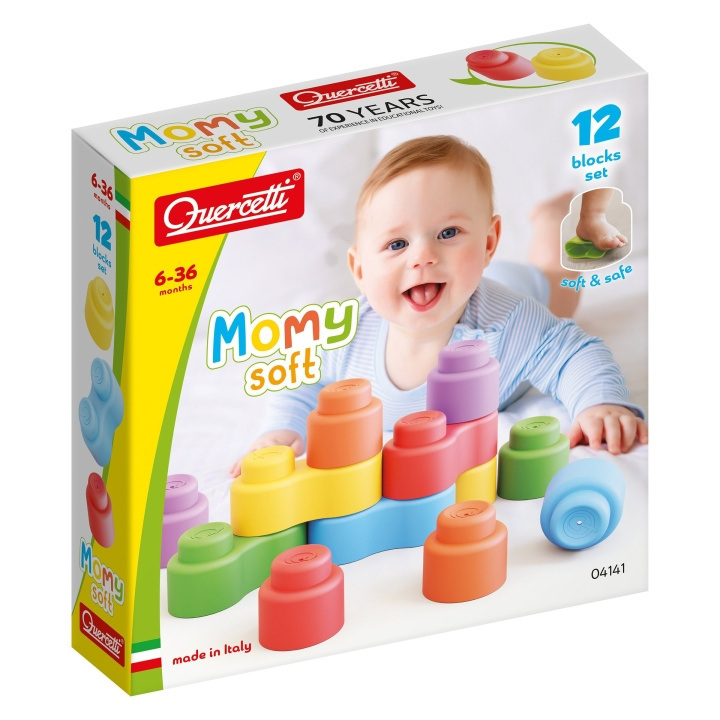Quercetti Momy Soft - Mjuka byggklossar (QU-4141) i gruppen LEKSAKER, BARN- & BABYPRODUKTER / Leksaker / Byggleksaker / Byggklossar & övriga byggleksaker hos TP E-commerce Nordic AB (D24560)