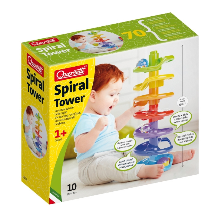 Quercetti Spiraltorn - (QU-6501) i gruppen LEKSAKER, BARN- & BABYPRODUKTER / Babyleksaker / Aktivitetsleksaker hos TP E-commerce Nordic AB (D24574)