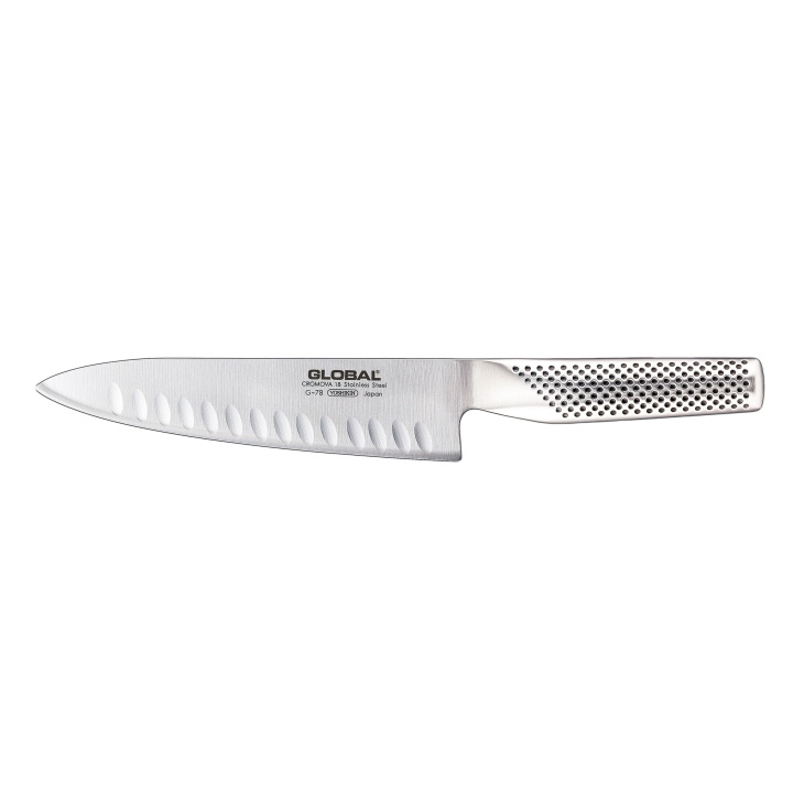 GLOBAL Kockkniv med räfflat blad 20 cm (G-78 ) i gruppen HEM, HUSHÅLL & TRÄDGÅRD / Köksredskap / Köksknivar & Knivslipar hos TP E-commerce Nordic AB (D24583)