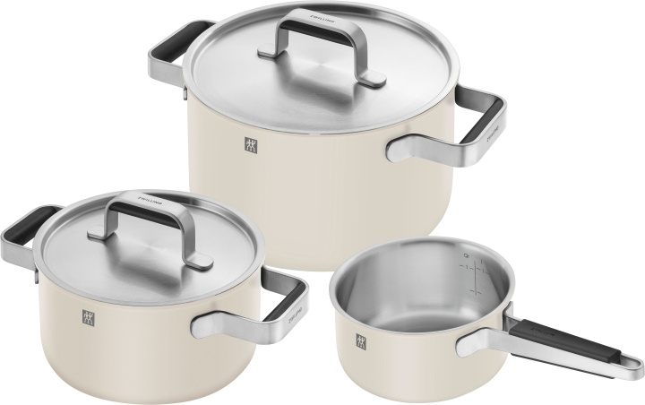 Zwilling Pure gryt- och stekpannset - Elfenben-Vit - 3 delar, 18/10 rostfritt stål i gruppen HEM, HUSHÅLL & TRÄDGÅRD / Köksredskap / Stekpannor hos TP E-commerce Nordic AB (D24628)