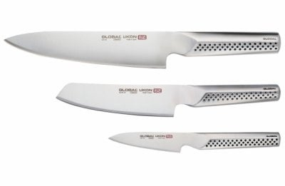 GLOBAL Knivset - 3 delar GU-01, GUM-10, GUF-30 i gruppen HEM, HUSHÅLL & TRÄDGÅRD / Köksredskap / Köksknivar & Knivslipar hos TP E-commerce Nordic AB (D24635)