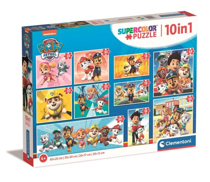 Clementoni Pussel 10-i-1 Paw Patrol, 18, 30, 48 och 60 bitar - (I-20270) i gruppen LEKSAKER, BARN- & BABYPRODUKTER / Leksaker / Barnpussel hos TP E-commerce Nordic AB (D24651)