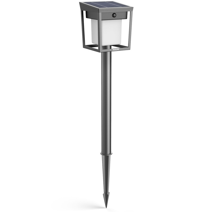 Philips Blaise Piedestal Solcell LED 250/20lm Svart i gruppen HEM, HUSHÅLL & TRÄDGÅRD / El & Belysning / Utomhusbelysning hos TP E-commerce Nordic AB (D24804)