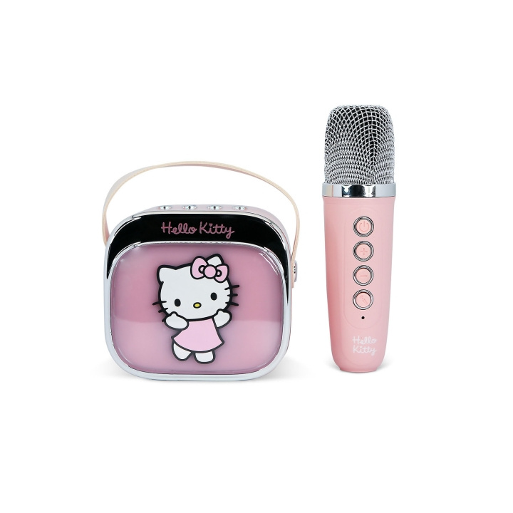 HELLO KITTY Karaokehögtalare med Mikrofon Hello Kitty Popsing LED i gruppen HEMELEKTRONIK / Ljud & Bild / Handhållna mikrofoner hos TP E-commerce Nordic AB (D24852)