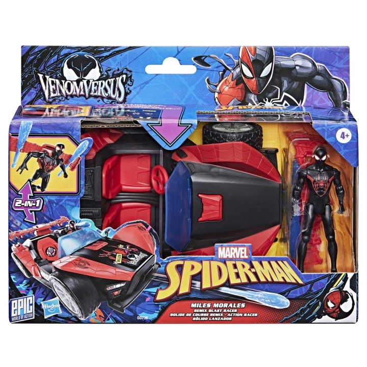 Marvel Spider-Man 4 Inch Venomversus Miles Remix Blast Racer i gruppen LEKSAKER, BARN- & BABYPRODUKTER / Leksaker / Figurer, Miniatyrer & tillbehör hos TP E-commerce Nordic AB (D24883)