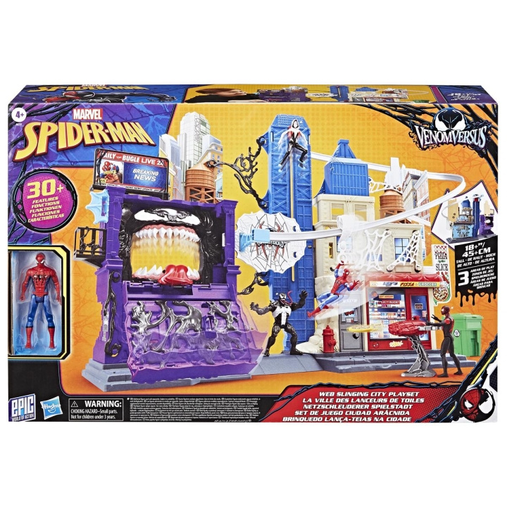 Marvel Spider-Man 4 Inch Venomversus Web City Playset i gruppen LEKSAKER, BARN- & BABYPRODUKTER / Leksaker / Figurer, Miniatyrer & tillbehör hos TP E-commerce Nordic AB (D24884)