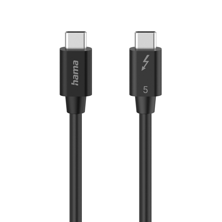Hama Kabel USB-C Thunderbolt 5 80 Gbit/S Ultra-Hd 8K 1.0M Svart i gruppen DATORER & KRINGUTRUSTNING / Datorkablar / USB-kablar / USB-C hos TP E-commerce Nordic AB (D24907)