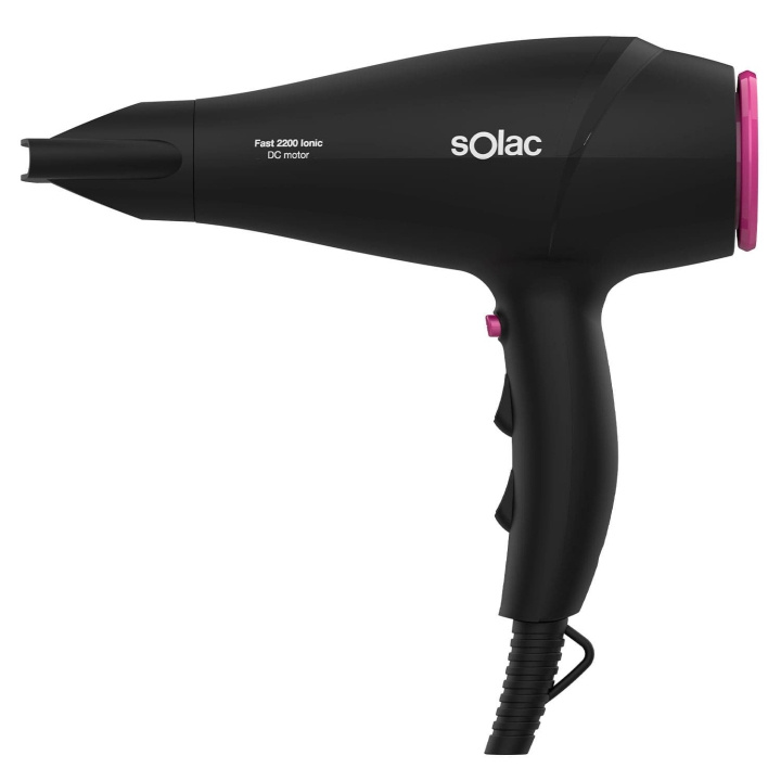 SOLAC Hårtork Snabb 2200 Ionic Svart i gruppen SKÖNHET & HÄLSA / Hår & Styling / Stylingverktyg / Hårfönar hos TP E-commerce Nordic AB (D24918)