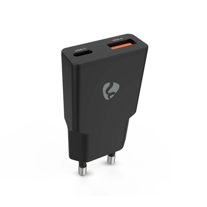 Nedis Väggladdare | 30 W | GaN | PD3.0 30W | Snabbladdnings funktion | 1.5 / 2.0 / 2.5 / 3.0 A | Antal utgångar: 2 | USB-A / USB-C™ | Automatiskt val av Spänning | Svart i gruppen SMARTPHONE & SURFPLATTOR / Laddare & Kablar / Väggladdare / Väggladdare Typ C hos TP E-commerce Nordic AB (D24960)