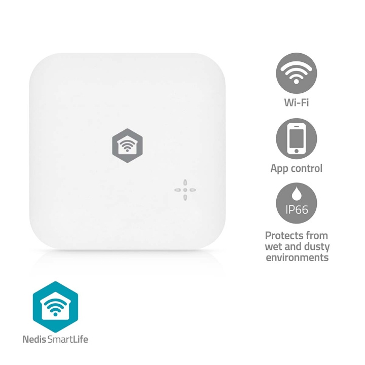 Nedis SmartLife Water Detector | Wi-Fi | Batteridriven | Förlängning ingår | Max. batteritid: 24 Månader | 80 dB | Vit i gruppen HEM, HUSHÅLL & TRÄDGÅRD / Smarta hem / Smarta hem-system hos TP E-commerce Nordic AB (D24982)