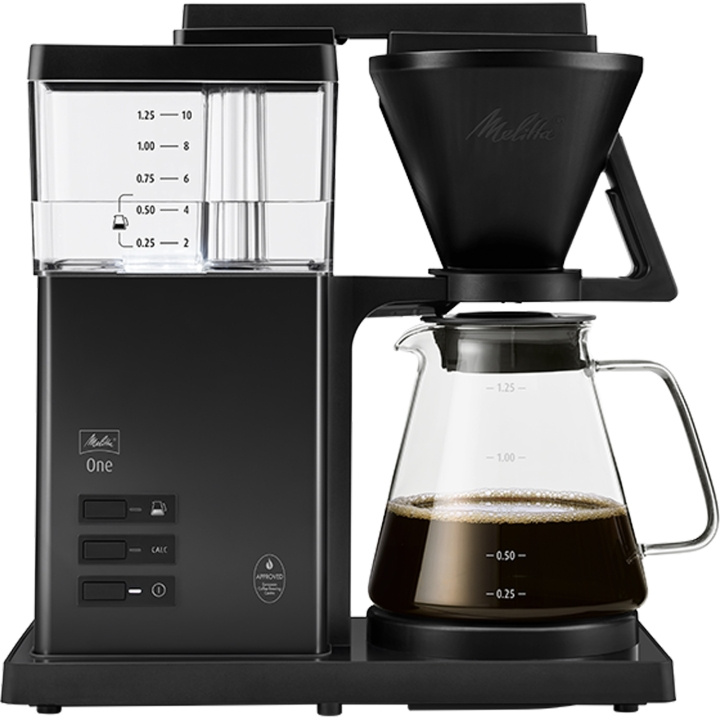 Melitta Kaffebryggare Melitta ONE Pure Black i gruppen HEM, HUSHÅLL & TRÄDGÅRD / Hushållsmaskiner / Kaffemaskiner & Tillbehör / Kaffebryggare hos TP E-commerce Nordic AB (D25018)
