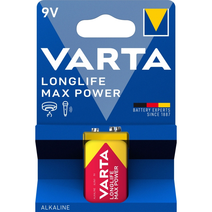 Varta Longlife Max Power 9V Batteri i gruppen HEMELEKTRONIK / Batterier & Laddare / Batterier hos TP E-commerce Nordic AB (D25024)