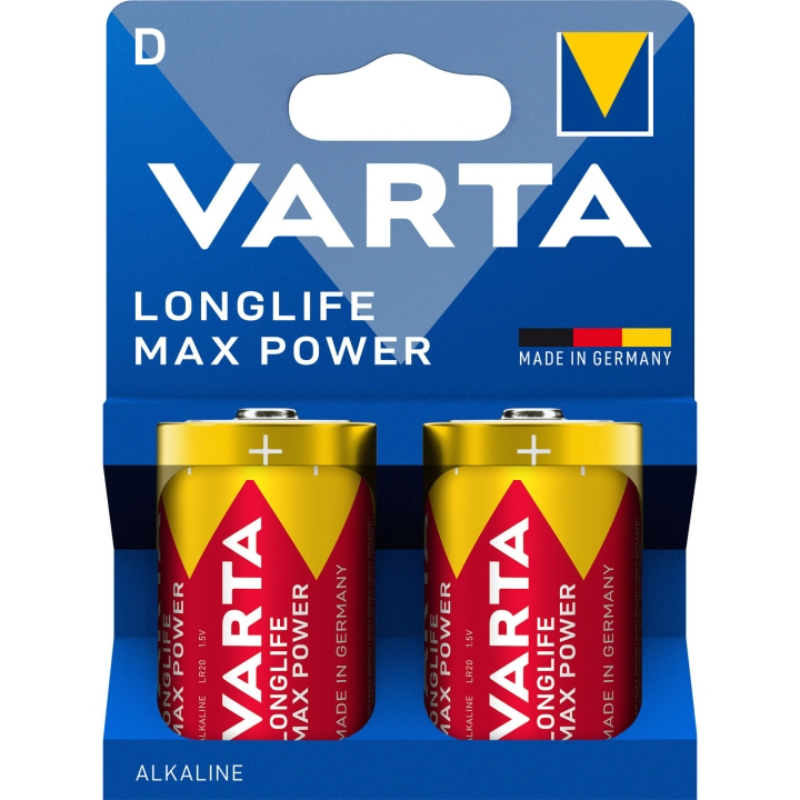 Varta Longlife Max Power D / LR20 Batteri 2-pack i gruppen HEMELEKTRONIK / Batterier & Laddare / Batterier hos TP E-commerce Nordic AB (D25026)
