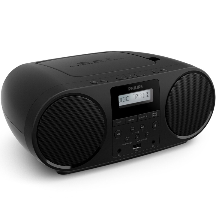 Philips Boombox CD/DAB+/FM-radio/Bluetooth TAZ6000/10 Svart i gruppen HEMELEKTRONIK / Ljud & Bild / Hemmabio, HiFi & Bärbart / Radio & Väckarklockor / Radio hos TP E-commerce Nordic AB (D25029)