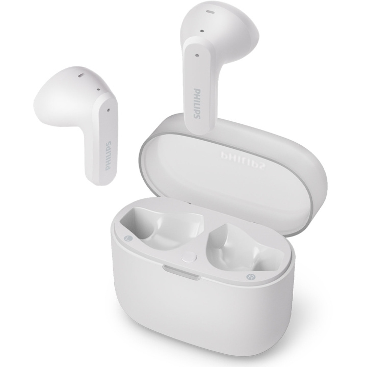Philips Hörlurar In-Ear TWS Dynamisk bas Vit i gruppen HEMELEKTRONIK / Ljud & Bild / Hörlurar & Tillbehör / Hörlurar hos TP E-commerce Nordic AB (D25031)