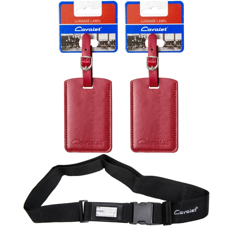 Cavalet Resekit 10 (Bagagerem, 2st Bagagetag Röd) i gruppen SPORT, FRITID & HOBBY / Resetillbehör / Övrigt hos TP E-commerce Nordic AB (D25043)