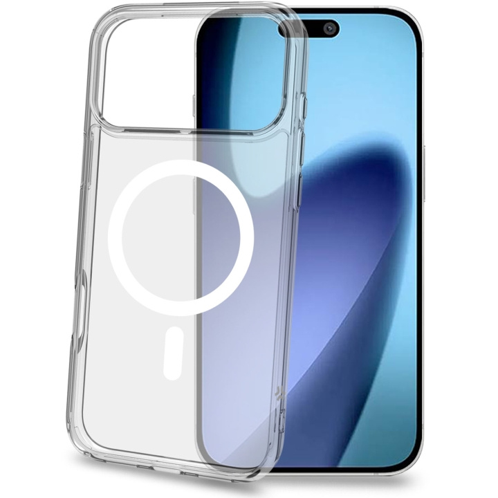 Celly Gelskinmag TPU Cover MagSafe-kompatibelt iPhone 17 Pro Max Transparent i gruppen SMARTPHONE & SURFPLATTOR / Mobilskydd / Apple / iPhone 17 hos TP E-commerce Nordic AB (D25059)