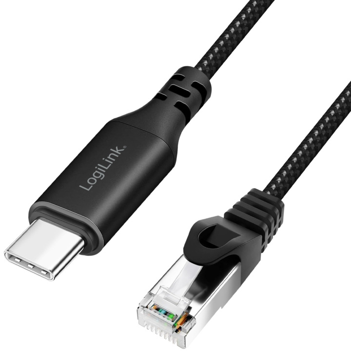 LogiLink USB-C till Nätverkskabel RJ45 1 Gbps Aktiv 1 m i gruppen DATORER & KRINGUTRUSTNING / Datorkablar / Nätverkskablar hos TP E-commerce Nordic AB (D25074)