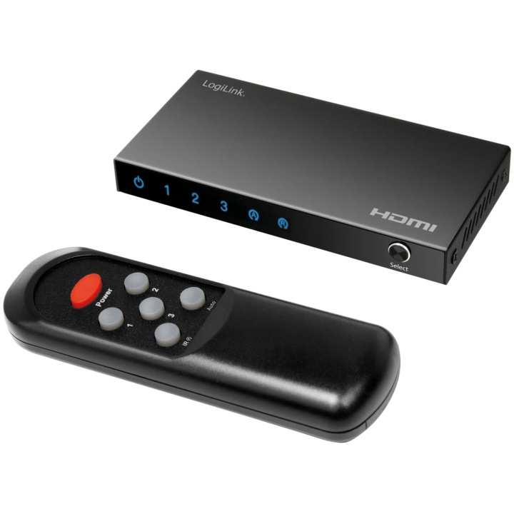 LogiLink HDMI-switch 3-portar HDMI 2.0 4K/60 Hz i gruppen HEMELEKTRONIK / Kablar & Adaptrar / HDMI hos TP E-commerce Nordic AB (D25081)