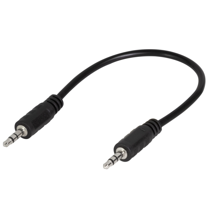 LogiLink Audiokabel 3,5mm-hane - 3,5mm-hane Stereo 0,2m Svart i gruppen HEMELEKTRONIK / Kablar & Adaptrar / RCA-kablar & adaptrar hos TP E-commerce Nordic AB (D25086)
