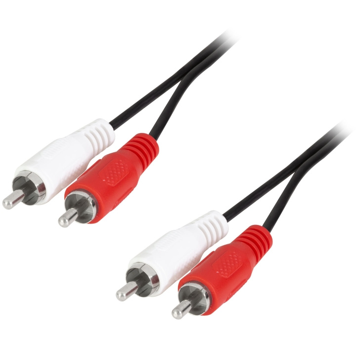 LogiLink Audiokabel 2 x RCA-hane - 2 x RCA-hane 2,5m Svart i gruppen HEMELEKTRONIK / Kablar & Adaptrar / RCA-kablar & adaptrar hos TP E-commerce Nordic AB (D25088)