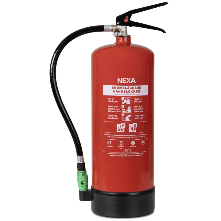 Nexa Brandsläckare Skum Röd 6L 21A 144B i gruppen HEM, HUSHÅLL & TRÄDGÅRD / Larm & Säkerhet / Brand, rök, gas / Brandsläckare hos TP E-commerce Nordic AB (D25091)