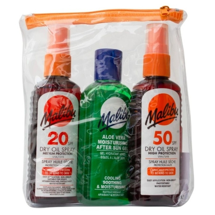 Malibu Dry Oil SPF20 & SPF50 + After Sun 3-pack i gruppen SKÖNHET & HÄLSA / Hudvård / Solskydd & Tanning / Solskydd hos TP E-commerce Nordic AB (D25157)
